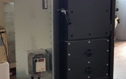 Generatore di aria calda a legna Fabbri a fiamma rovesciata