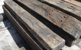 Traversine ferroviarie di recupero 15x25x250 cm